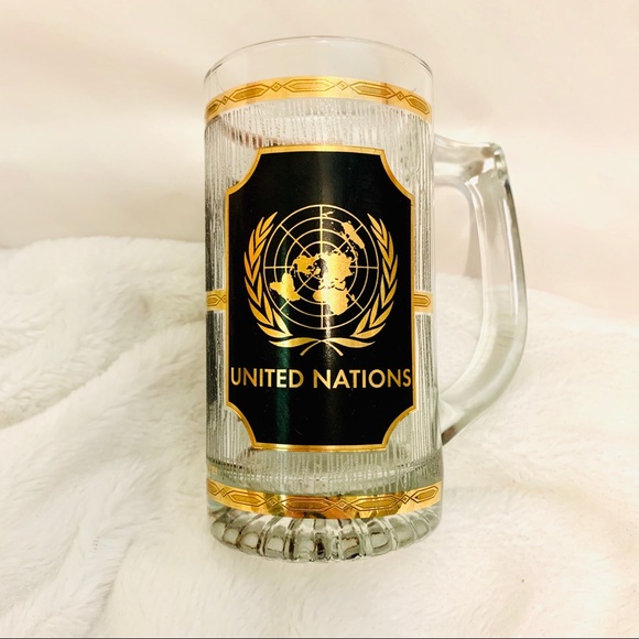 Vintage United Nations Glass Mug MCM